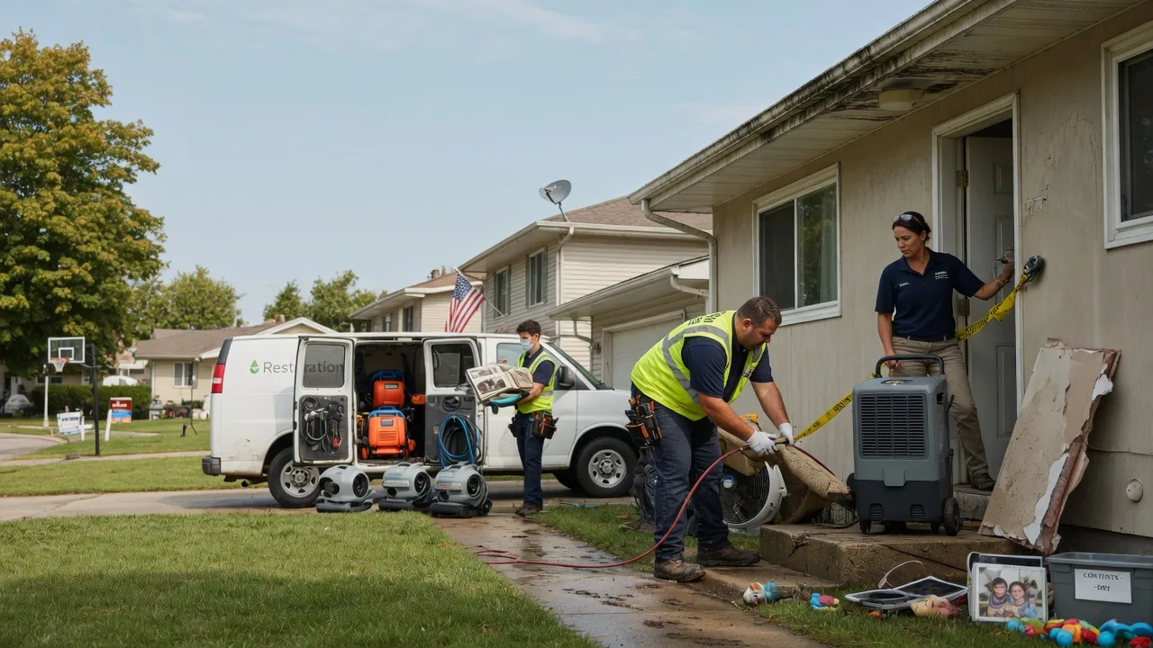 Water Damage Restoration in Bismarck, IL near me
